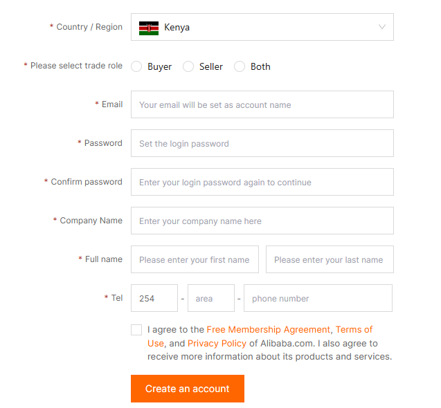 Import to Kenya from Alibaba